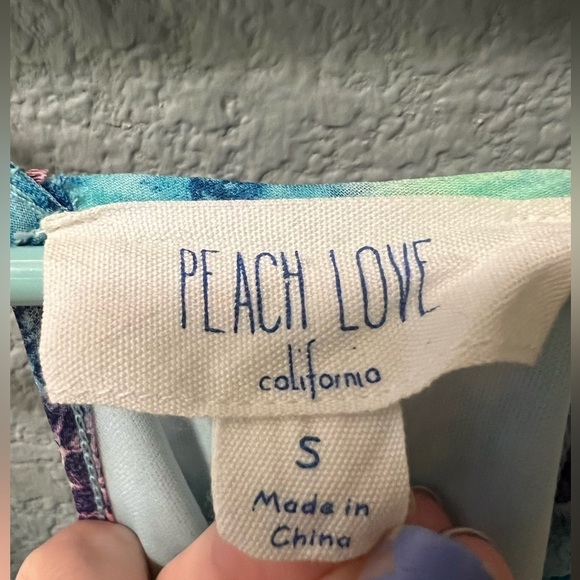 Peach Love California Watercolor Maxi Long Dress - Picture 6 of 8